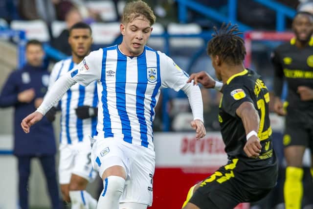 Young Gunner:  Huddersfield Town's Emile Smith Rowe. Picture: Tony Johnson