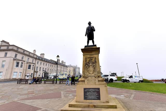 The Captain Cook statue in Whitby.
