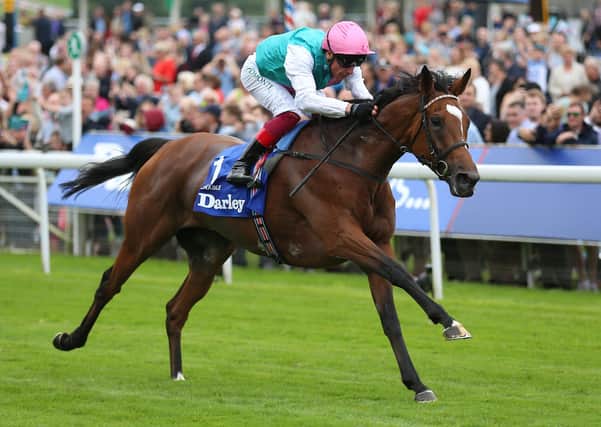 Superstar mare Enable, pictured winning last year's Yorkshire Oaks, is set to return to competitive action next month.