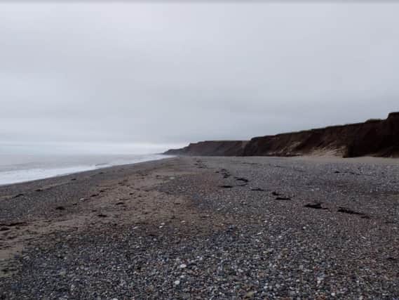 The beach where the body was found