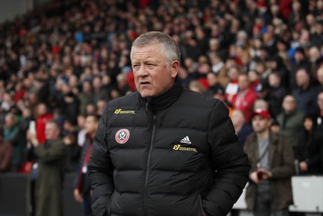 THE LAST TIME: Chris Wilder on the touchline at Bramall Lane on March 7 when his Sheffield United team played Norwich City, the Blades' last game before the lockdown. Picture: Simon Bellis/Sportimage