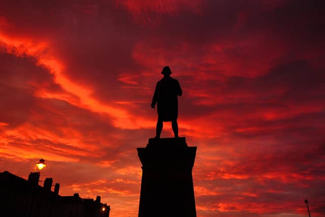 The memorial to Captain Cook is a longstanding Whitby landmark.