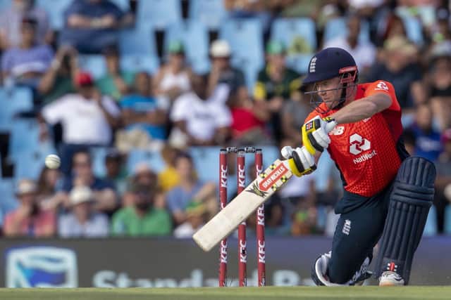 England's Jonny Bairstow: Out to entertain. Picture: AP Photo/Themba Hadebe