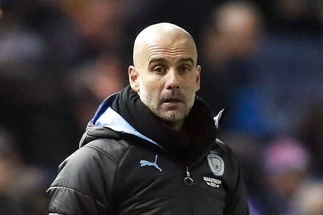 Manchester City manager Pep Guardiola. Picture: Martin Rickett/PA