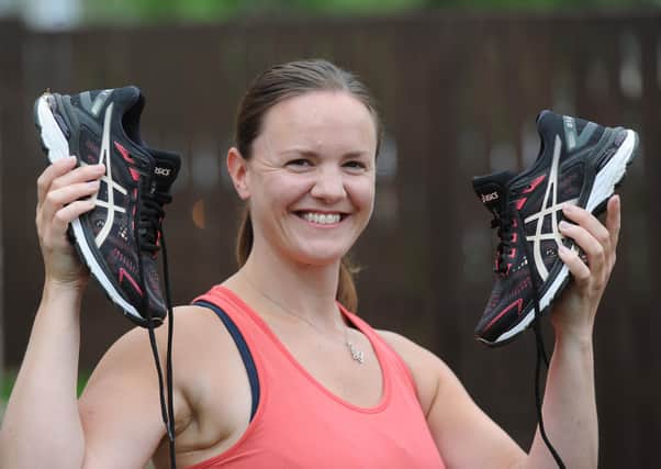 Caroline Brady from Harrogate who is recovering from a stroke is running a marathon over a month
Picture Gerard Binks