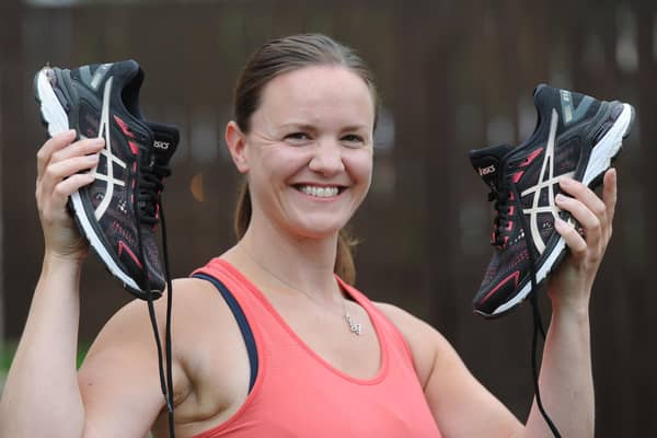 Caroline Brady from Harrogate who is recovering from a stroke is running a marathon over a monthPicture Gerard Binks