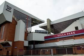Where it all kicks off: Fencing installed at Villa Park before the Premier League restart, Aston Villa v Sheffield United. Picture: PA