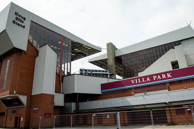Fencing installed at Villa Park, Birmingham, before the Premier League restart which starts with Aston Villa v Sheffield United on Wednesday evening. (Picture: Jacob King/PA Wire)