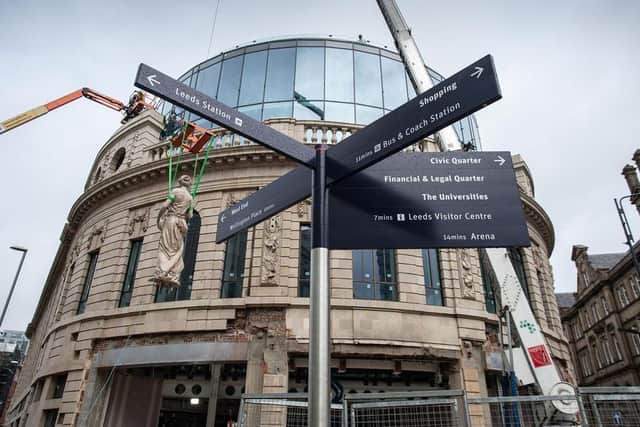 New statues being installed at The Majestic in Leeds. Picture: Duncan Lomax at Ravage Productions