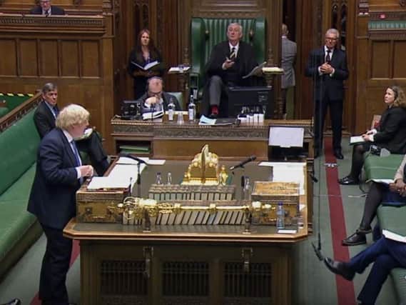 Boris Johnson speaks at Prime Minister's Questions. Picture: House of Commons/PA Wire