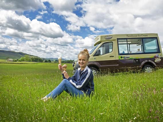 Ellie Coultherd, whose partner's family own Yorkshire Dales Ice Cream near Skipton. Picture Tony Johnson