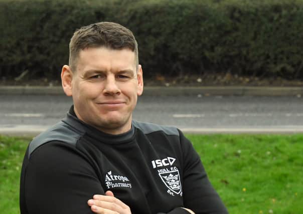 Lee Radford Hull FC coach   at the clubs media day at the  Tribal Bar and Grill in Hull.