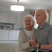 Gordon and Rita Evers enjoy a dance on their 66th wedding anniversary.