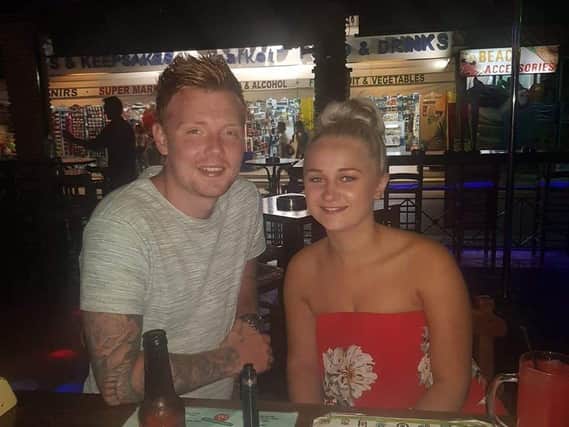 Jack Nunn's business partner Jono Wilson shared this image of him with girlfriend Hannah Elsworth after they were both killed in a crash at the weekend (pic: JJ's Tyres)