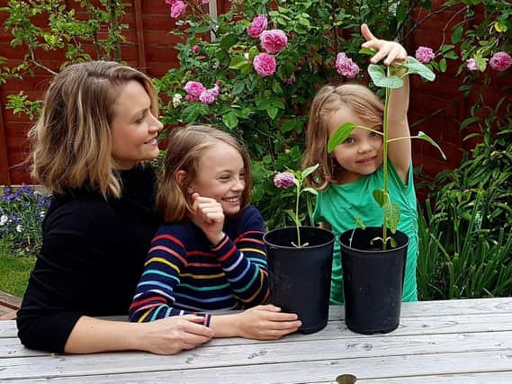 Wendy Hiley, talent attraction and engagement business partner at APD, growing plants with her daughters.