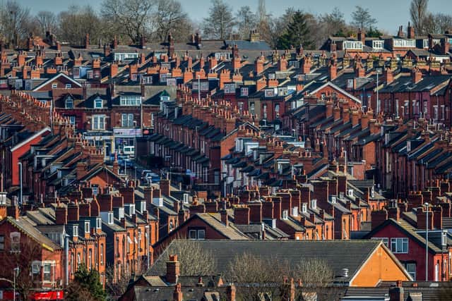 A view over homes in Harehills, Leeds, as a report by think tank IPPR North reveals northern England has been disproportionately affected by ten years of austerity