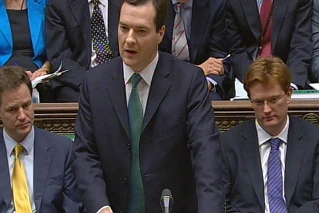 Previous Chancellor George Osborne pictured on June 22, 2010, delivering an emergency Budget speech in which he promised to help "society's most vulnerable"