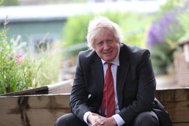 Boris Johnson on a visit to a primary school last week (photo: PA).