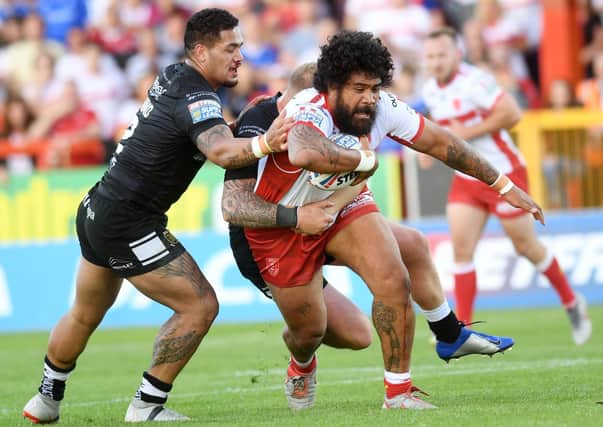 BIG LOSS: Hull KR's Mose Masoe, pictured in action last year, saw his career tragically ended after suffering a spinal injury in January. Picture Jonathan Gawthorpe