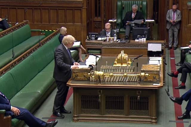 Boris Johnson addresses MPs on Covid-19 restrictions.