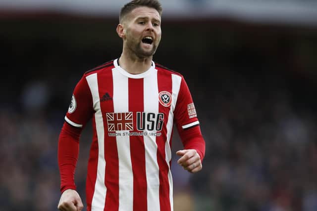 Oliver Norwood of Sheffield United reacts againats Brighton back in February (Picture: SImon Bellis/Sportimage