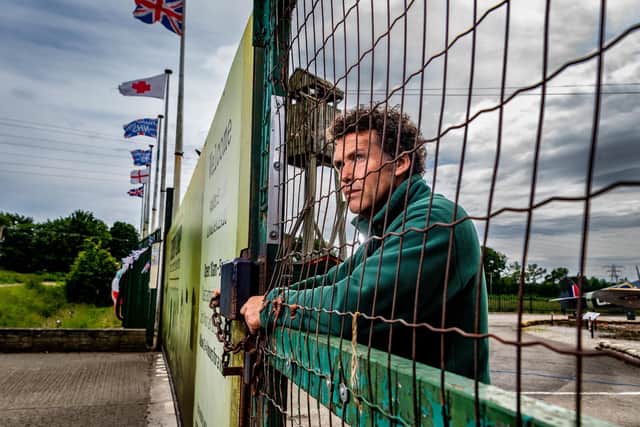 Museum manager Nick Hill at the closed gates to the attraction Picture: James Hardisty