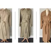 Some of the rare Burberry coats up for auction, probably bought at sample sales.
