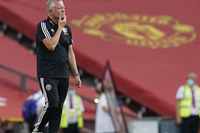 Sheffield United manager Chris Wilder reacts after the Premier League defeat against Manchester United  (Picture: Simon Bellis/Sportimage)