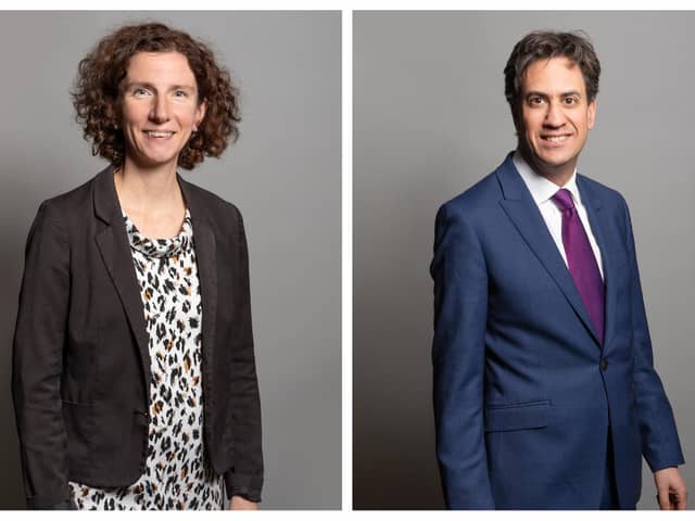 Labour's Shadow Chancellor Anneliese Dodds and Shadow Business Secretary Ed Miliband.