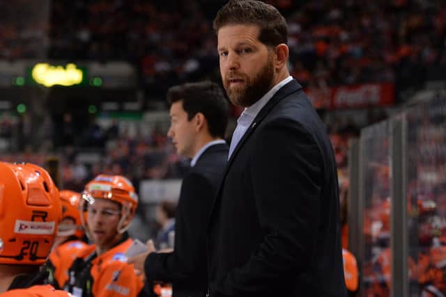 FAITH: Sheffield Steelers' head coach and GM, Aaron Fox, was happy to give Brendan Connolly extra responsibilites during the 2019-20 campaign. Picture: Dean Woolley.