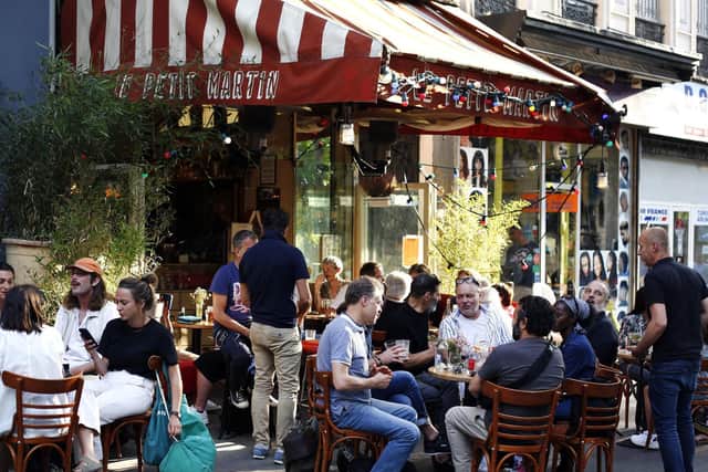 Outdoor seating areas, like this one in France where it has been allowed since the start of the month, could be a common sight in Yorkshire under the Government's new plan.