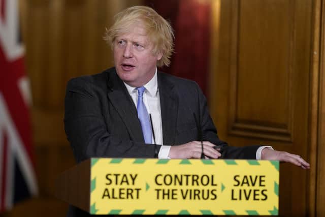Prime Minister Boris Johnson during a media briefing in Downing Street, London, on coronavirus (COVID-19). Picture: Andrew Parsons/10 Downing Street/Crown Copyright/PA Wire