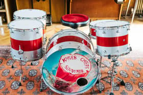 Drum kit belonging to former Kaiser Chiefs drummer Nick Hodgson, which is being auctioned for NHS charities. Picture: Nick Baines
