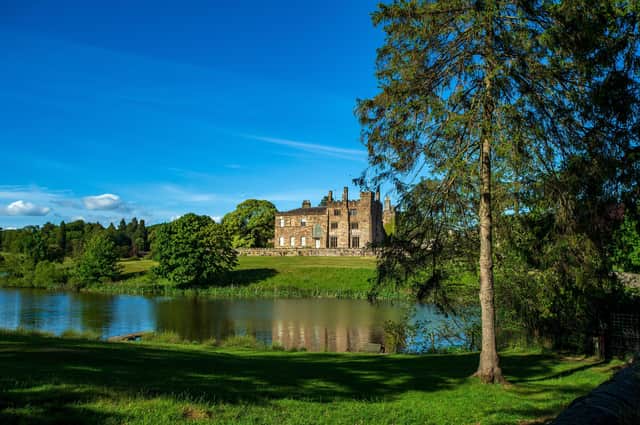 Ripley Castle lit in the early evening sun. Picture: Bruce Rollinson.