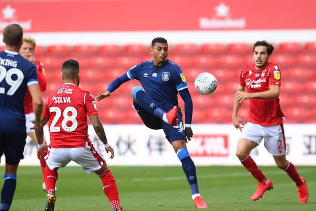 CONSOLATION: Karlan Grant scored a late penalty for Huddersfield Town in a 3-1 defeat at Nottingham Forest. Picture: Laurence Griffiths/Getty Images.