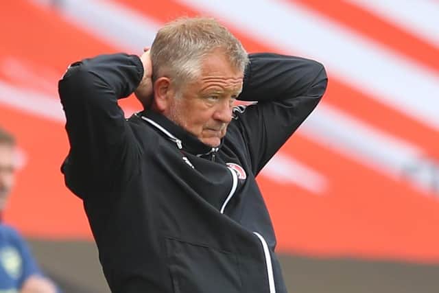 Dejected Chris Wilder at full-time (Picture: Simon Bellis/Sportimage)