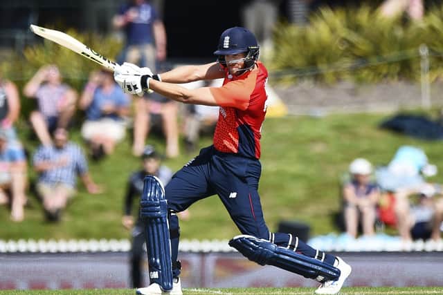 England's Dawid Malan bats during the third Twenty20 international cricket match against New Zealand at Saxton Oval, in Nelson, New Zealand. (Chris Symes/Photosport)