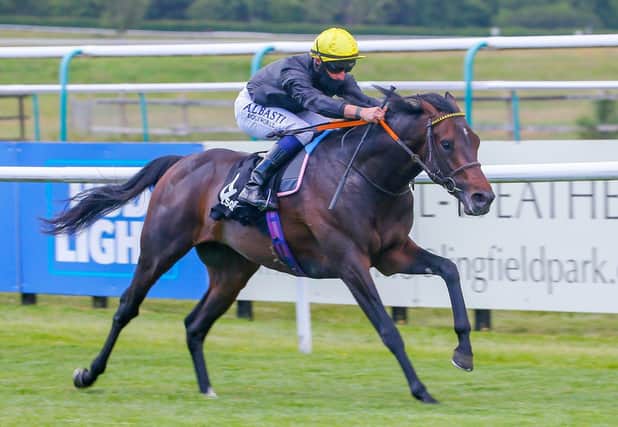 English King ridden by Tom Marquand wins the Betsafe Derby Trial Stakes at Lingfield Racecourse. PA Photo. Issue date: Friday June 5, 2020. See PA story RACING Lingfield. Photo credit should read: Mark Cranham/PA Wire