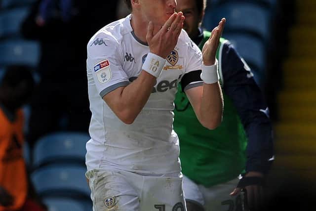 Leeds United v Fulham..Gianni Alioski celebrates his goal27th June 2020..Picture by Simon Hulme