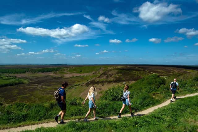 Walkers at the Hole of Horcum