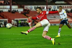 Conor Chaplin scored for Barnsley against Blackburn Rovers on Tuesday night. Picture Bruce Rollinson