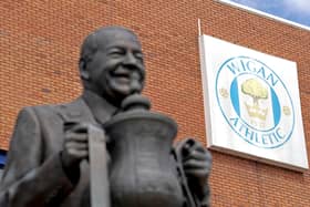 Wigan Athletic: A general view of the Dave Whelan statue outside the DW Stadium. Picture: PA