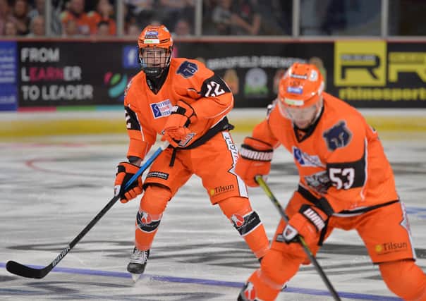 Jordan Griffin, in action during a pre-season game for sheffield Steelers last year. He spent the 2019-20 campaign plkaying for Sheffield Steeldogs in NIHL National. Picture: Dean Woolley.