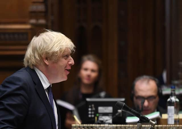 Boris Johnson at Prime Minister's Questions this week.