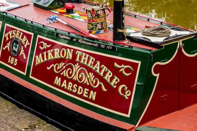 Mikron Theatres narrowboat Tyseley which transports the company on tour.  (Picture: Bob Lockwood).