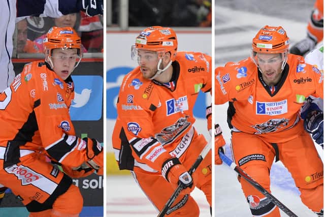 Kieran Brown, left, leaves Sheffield Steelers after three seasons, following Ben O'COnnor, right, out the the exit door. As expected, Robert Dowd is staying put. Pictures: Dean Woolley