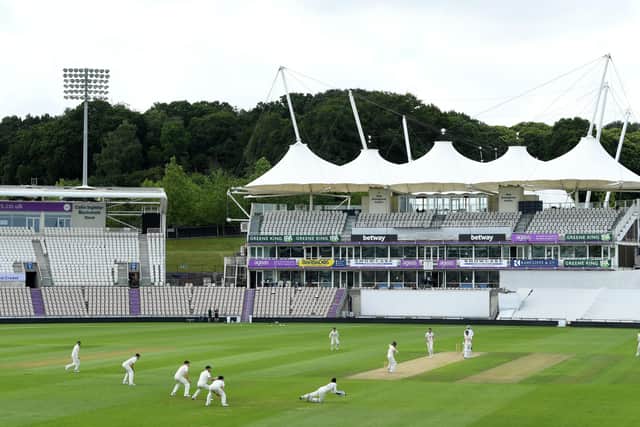 A general view of play during day three of a Warm Up match at the Ageas Bowl, Southampton. (Picture: PA)