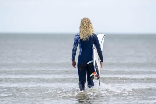 Scarborough surfer Ruby Wyborn is launching the first all-girls surf academy in the town to encourage teenagers back into sport at a time in their lives when they traditionally step out. The school will be run with Dexter's surf shop based in the North Bay. Picture: Tony Johnson