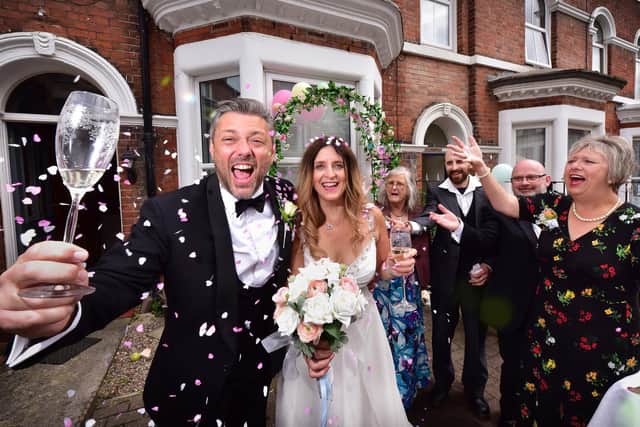 Tina and Damon got married on Saturday at Scarborough Register Office