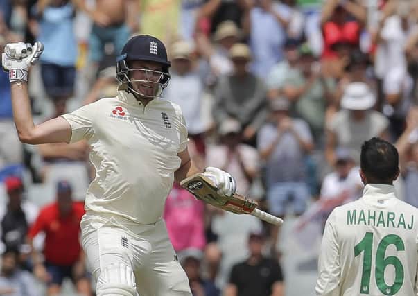 England's batsman Dom Sibley (AP Photo/Halden Krog)